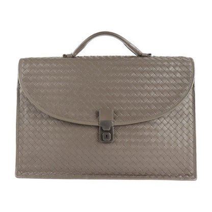 Bottega Veneta Bottega Veneta Business Bag 170238 Leather Gray Intrecciato