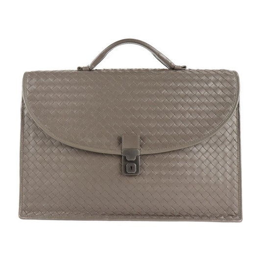 Bottega Veneta Bottega Veneta Business Bag 170238 Leather Gray Intrecciato