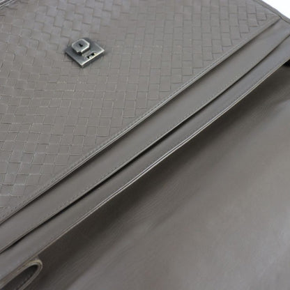 Bottega Veneta Bottega Veneta Business Bag 170238 Leather Gray Intrecciato