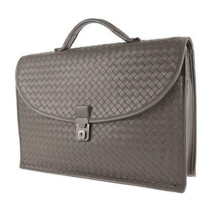 Bottega Veneta Bottega Veneta Business Bag 170238 Leather Gray Intrecciato