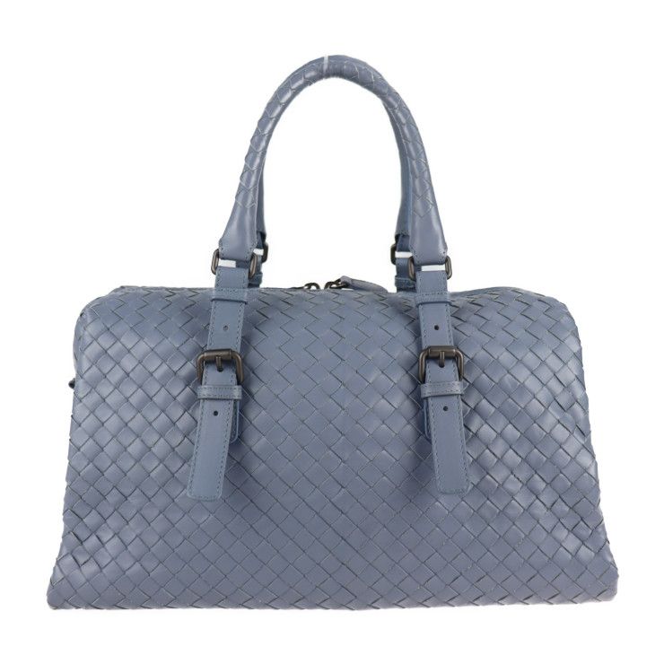 Bottega Veneta Bottega Veneta Prusse Handbag 283363 Leather Light Blue Intreccia