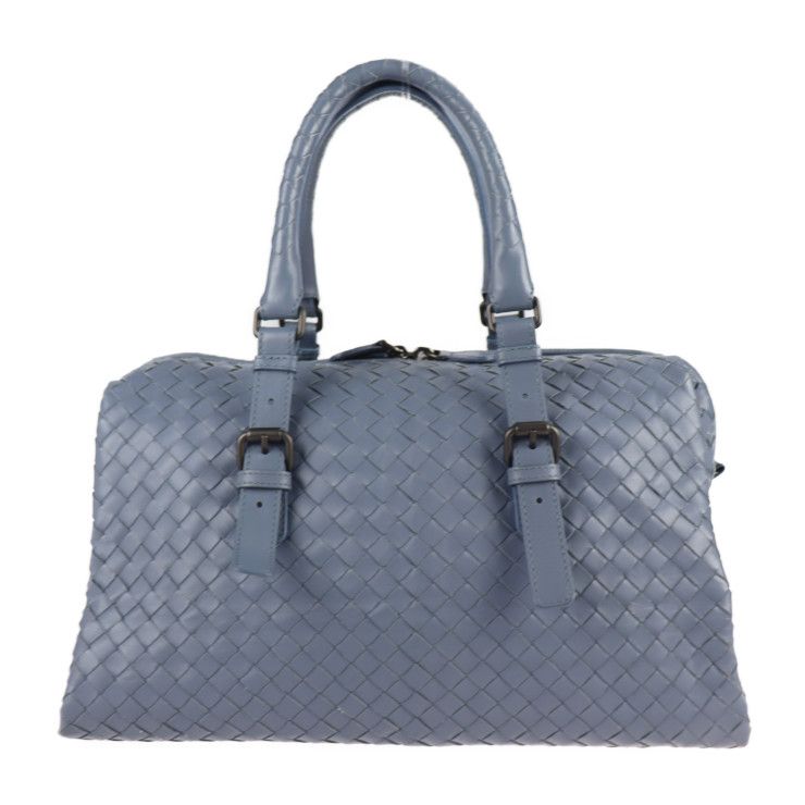 Bottega Veneta Bottega Veneta Prusse Handbag 283363 Leather Light Blue Intreccia
