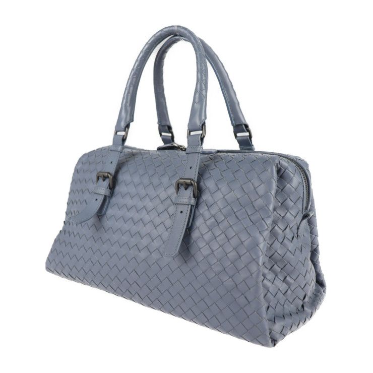 Bottega Veneta Bottega Veneta Prusse Handbag 283363 Leather Light Blue Intreccia