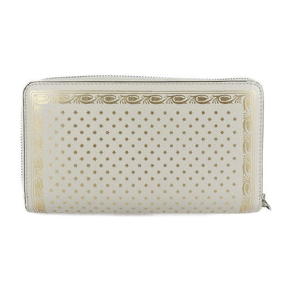 Gucci Long Wallet 510488 Leather Ivory Gold Guccy SEGA Collaboration Round