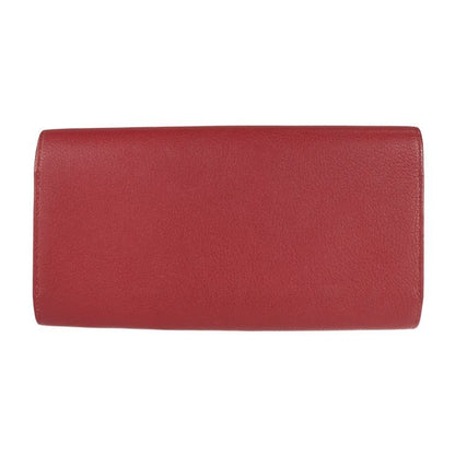 Hermes Passant Long Wallet - Evercolor Rouge Grenadier Red Tone Bifold Wallet