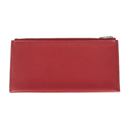 Hermes Passant Long Wallet - Evercolor Rouge Grenadier Red Tone Bifold Wallet