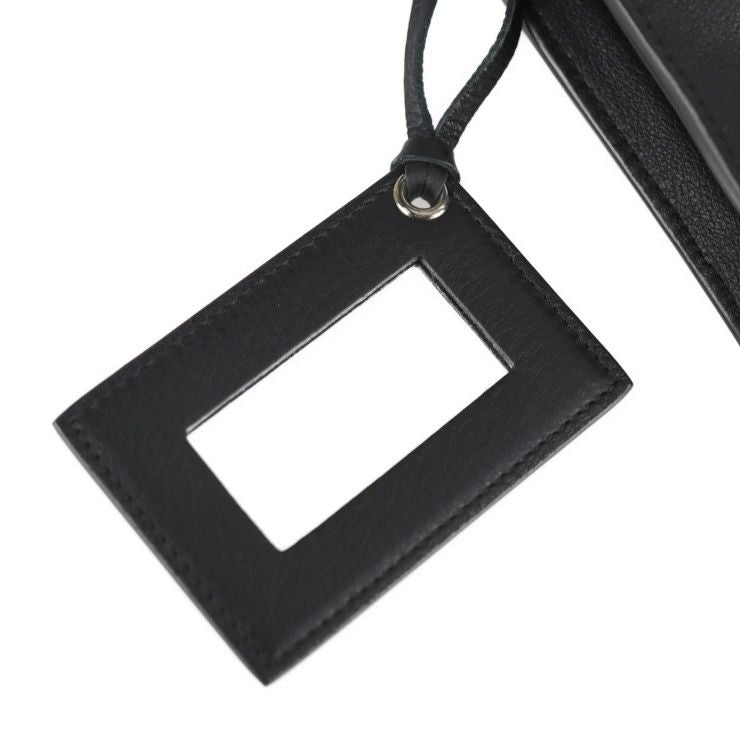 Balenciaga Paper Zip Around Sight Clutch Bag 357328 Calf Leather Black Second