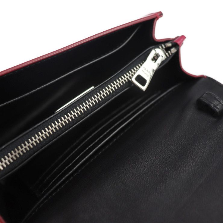 Prada Shoulder Bag Bt1031 Box Calf Peonia Pink Silver Hardware 2WAY Bag