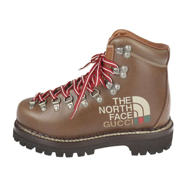 Gucci Mountain Boots 655398 Leather Brown THE North FACE North Face Collaboratio