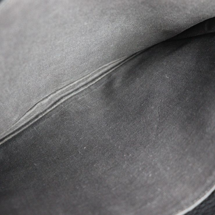 Fendi Second Bag 7m0203 Calf Leather Gray Silver Hardware Selleria Clutch Bag