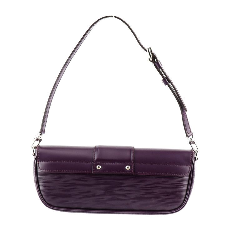Louis Vuitton Pochette Montaigne Shoulder Bag M5929k Leather Cassis Silver