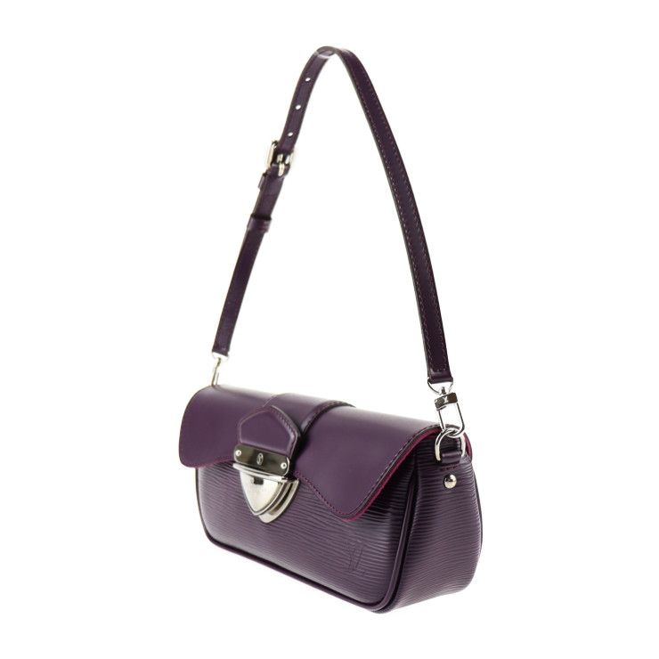 Louis Vuitton Pochette Montaigne Shoulder Bag M5929k Leather Cassis Silver