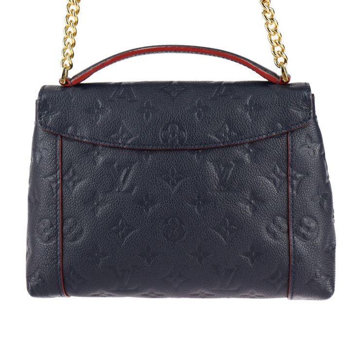 Louis Vuitton Blanche BB Handbag M43781 Leather Marine Rouge Gold Hardware