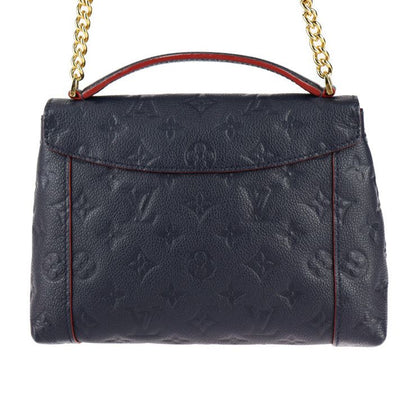 Louis Vuitton Blanche BB Handbag M43781 Leather Marine Rouge Gold Hardware