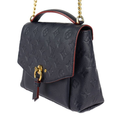 Louis Vuitton Blanche BB Handbag M43781 Leather Marine Rouge Gold Hardware