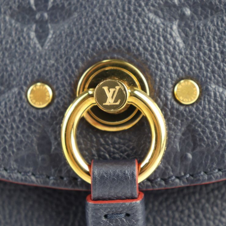 Louis Vuitton Blanche BB Handbag M43781 Leather Marine Rouge Gold Hardware