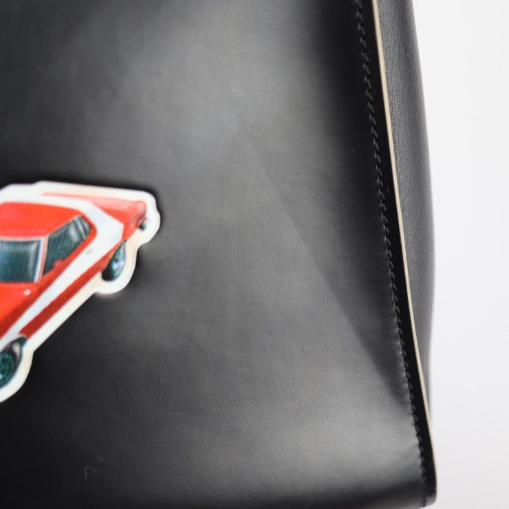 Louis Vuitton City Steamer MM Handbag M43080 Leather Black Multicolor Silver