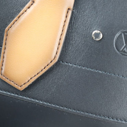 Louis Vuitton City Steamer MM Handbag M43080 Leather Black Multicolor Silver