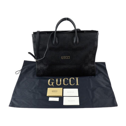 Gucci Off The Grid Off The Grid Tote Bag 630353 Nylon Leather Black GG Nylon