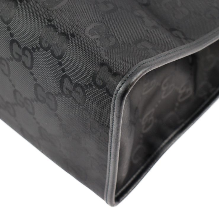 Gucci Off The Grid Off The Grid Tote Bag 630353 Nylon Leather Black GG Nylon
