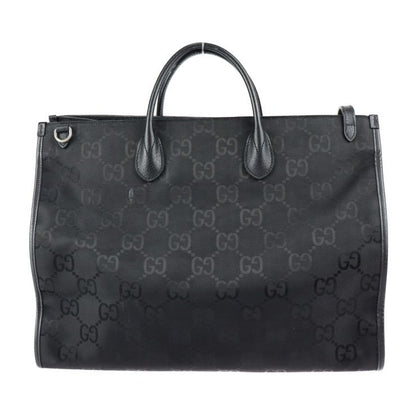 Gucci Off The Grid Off The Grid Tote Bag 630353 Nylon Leather Black GG Nylon