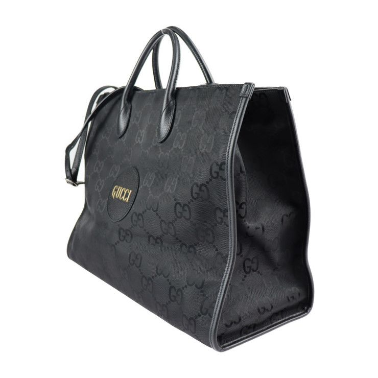Gucci Off The Grid Off The Grid Tote Bag 630353 Nylon Leather Black GG Nylon
