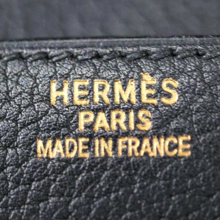Hermes Sac A Depeches 41 Business Bag - Taurillon Clemence Black Gold Hardware