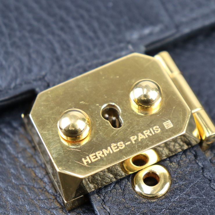 Hermes Sac A Depeches 41 Business Bag - Taurillon Clemence Black Gold Hardware