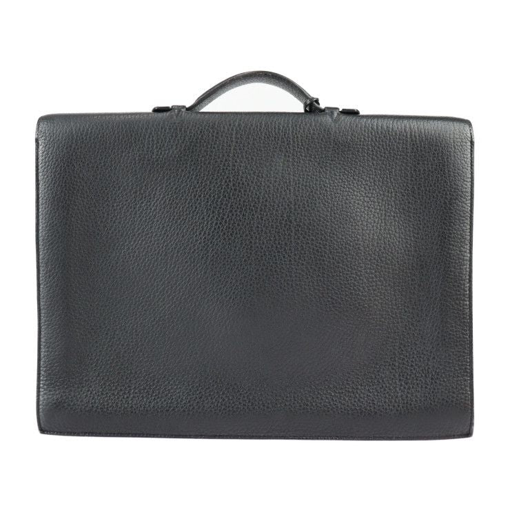 Hermes Sac A Depeches 41 Business Bag - Taurillon Clemence Black Gold Hardware