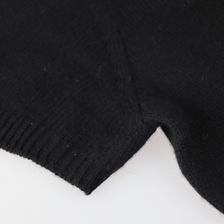 Louis Vuitton Rw152a F8kd15ojw 100% Cashmere Dress Black Apparel Knit Short