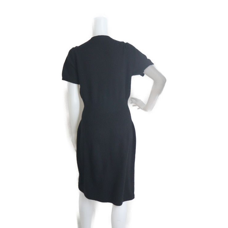 Louis Vuitton Rw152a F8kd15ojw 100% Cashmere Dress Black Apparel Knit Short