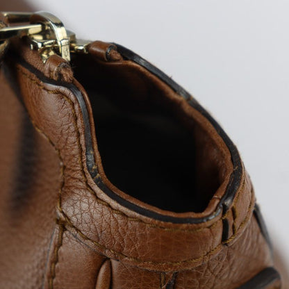 Gucci Shoulder Bag 269947 Leather Brownish Gold Hardware Bamboo Braided One