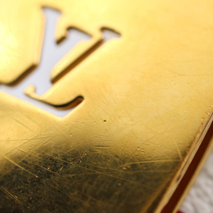 Louis Vuitton Santure LV Cut Belt M9682w PVC Leather Bron Multicolor Gold