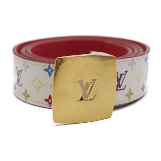 Louis Vuitton Santure LV Cut Belt M9682w PVC Leather Bron Multicolor Gold