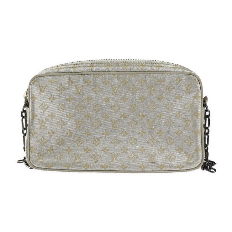 Louis Vuitton Mckenna Handbag M92362 Canvas Leather Silver Gold Hardware