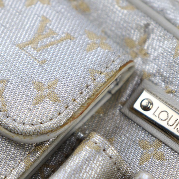 Louis Vuitton Mckenna Handbag M92362 Canvas Leather Silver Gold Hardware