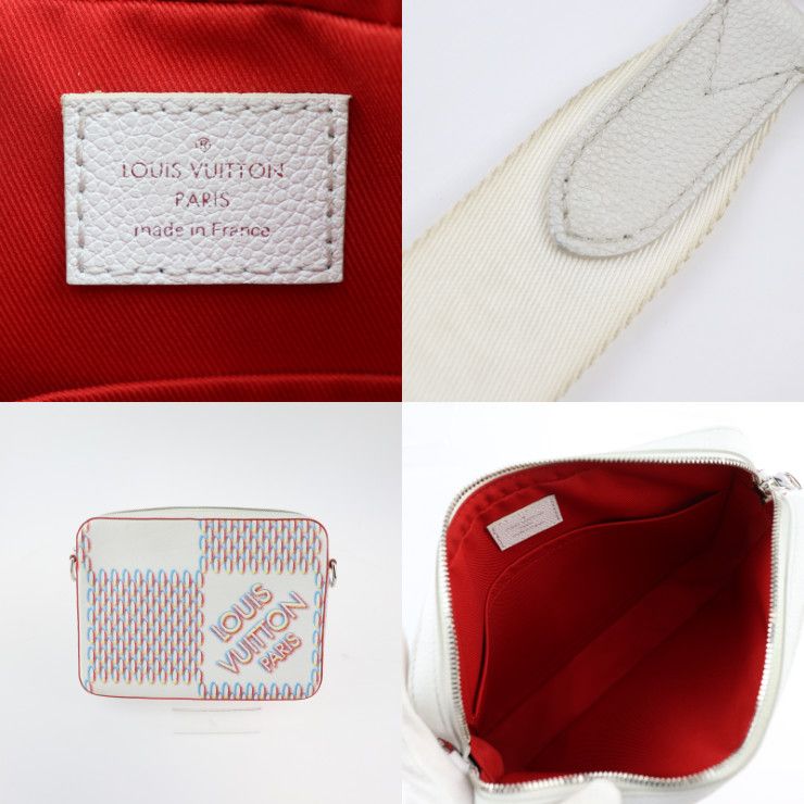 Louis Vuitton Trio Messenger Shoulder Bag M20665 Leather Bronze White Multicolor