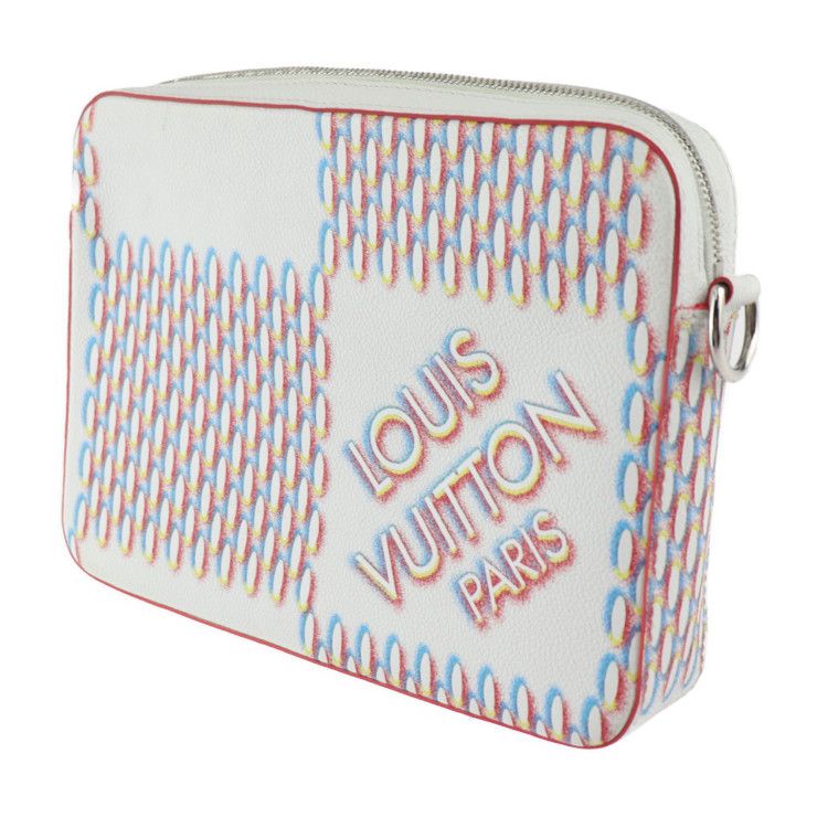 Louis Vuitton Trio Messenger Shoulder Bag M20665 Leather Bronze White Multicolor