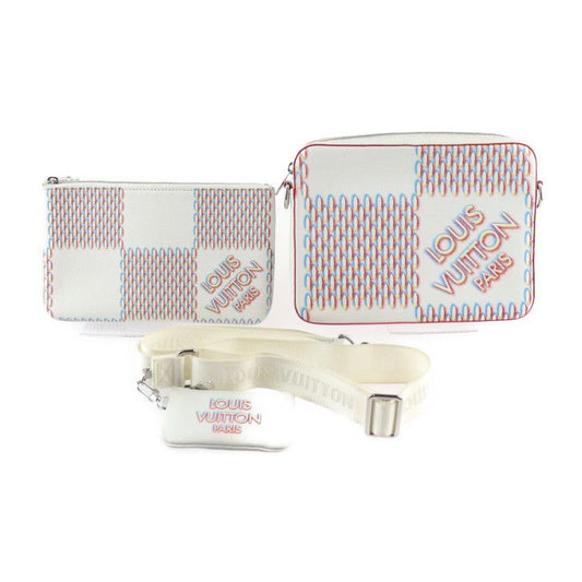 Louis Vuitton Trio Messenger Shoulder Bag M20665 Leather Bronze White Multicolor