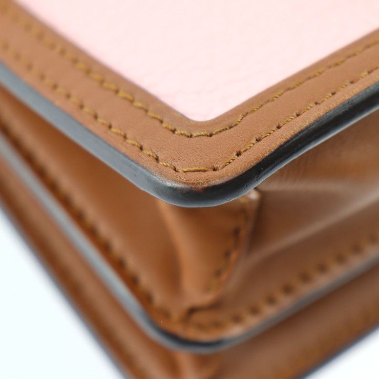 Louis Vuitton Dauphine MINI Shoulder Bag M53805 Taurillon Leather Brown Pink