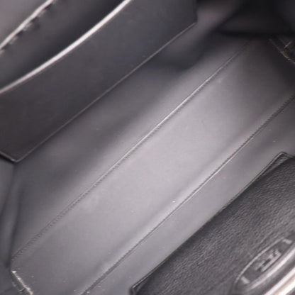 Fendi By-the-way Business Bag 7va458 Leather Black Blue Yellow Silver Hardware