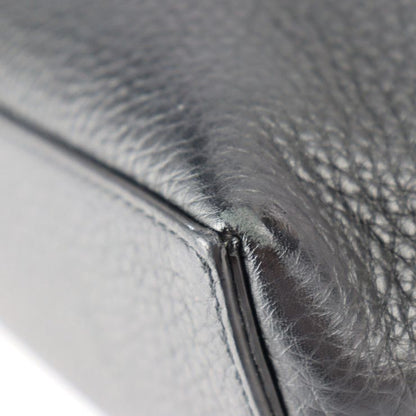 Fendi By-the-way Business Bag 7va458 Leather Black Blue Yellow Silver Hardware