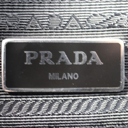 Prada Messenger Bag Shoulder Bag 2vd951 Nylon Black Leather Silver Hardware