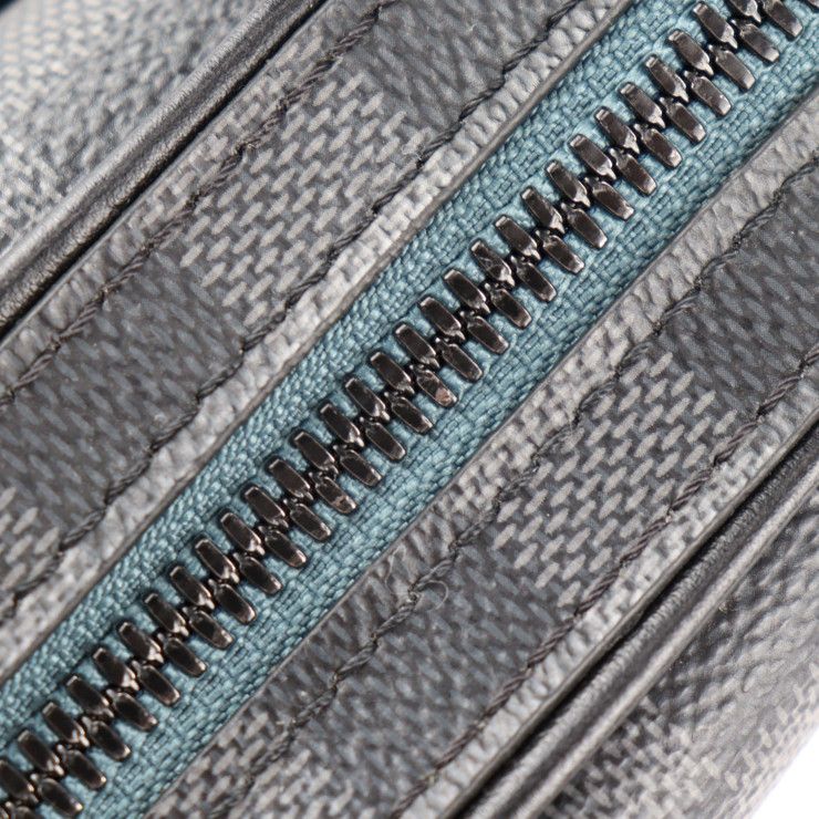 Louis Vuitton Alpha Messenger Shoulder Bag N40188 PVC Leather Black Damier