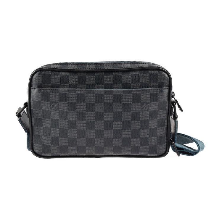 Louis Vuitton Alpha Messenger Shoulder Bag N40188 PVC Leather Black Damier