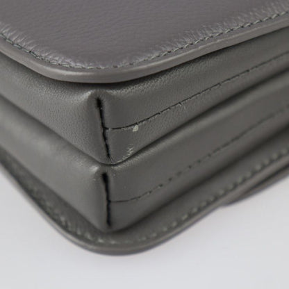 Balenciaga Shoulder Bag 618156 Leather Gray Silver Hardware B Logo Wristlet