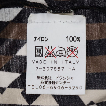 Fendi Dress - 100% Nylon Brown Black Beige And White Mare Cut And Sleeveless F