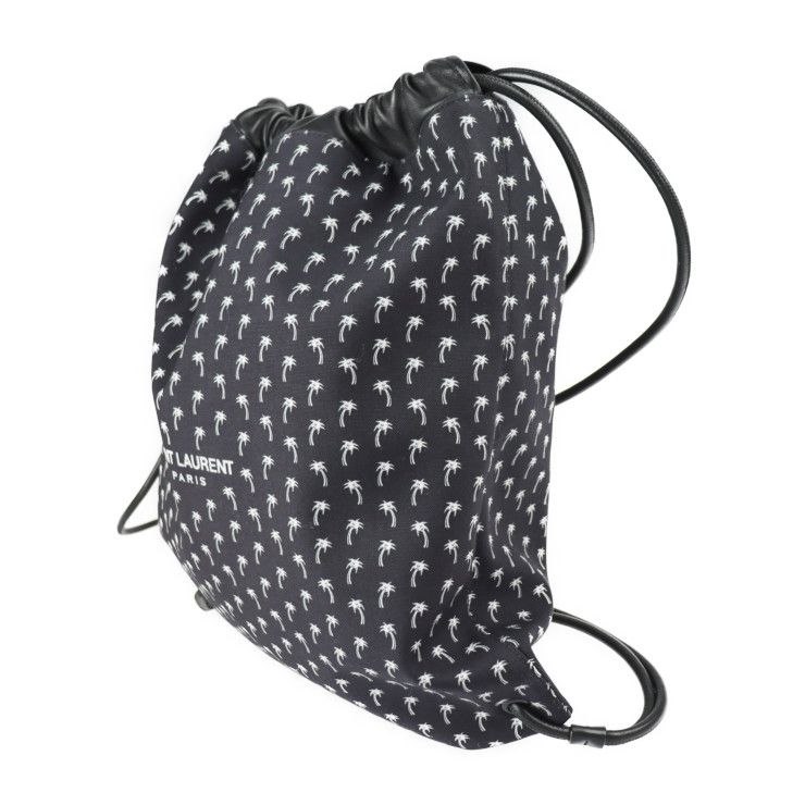 Saint Laurent Paris Backpack Daypack 553919 Hpq4e 1070 Canvas Lambskin Black