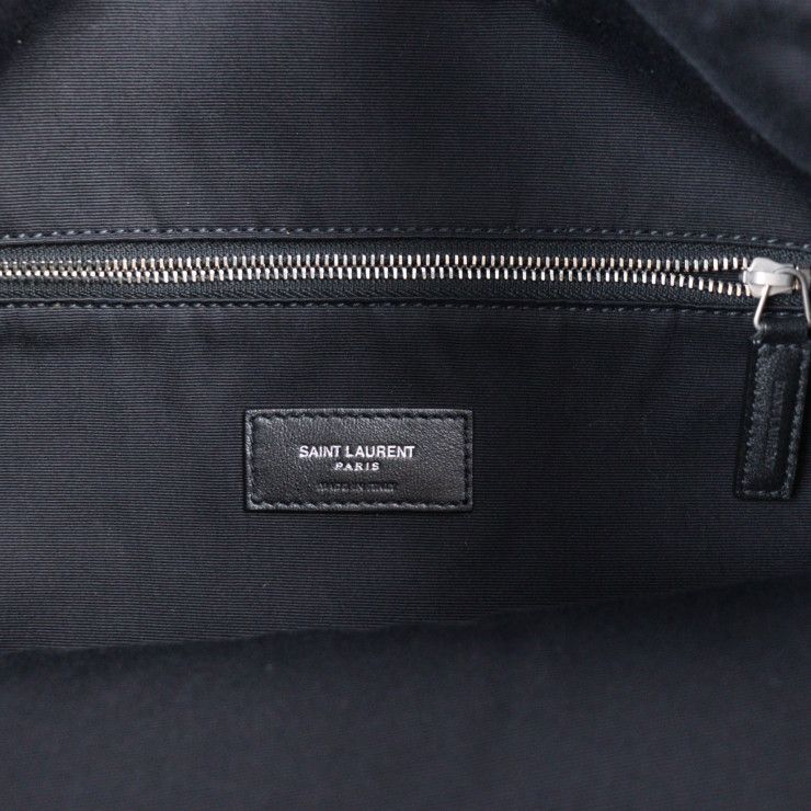 Saint Laurent Paris Backpack Daypack 553919 Hpq4e 1070 Canvas Lambskin Black