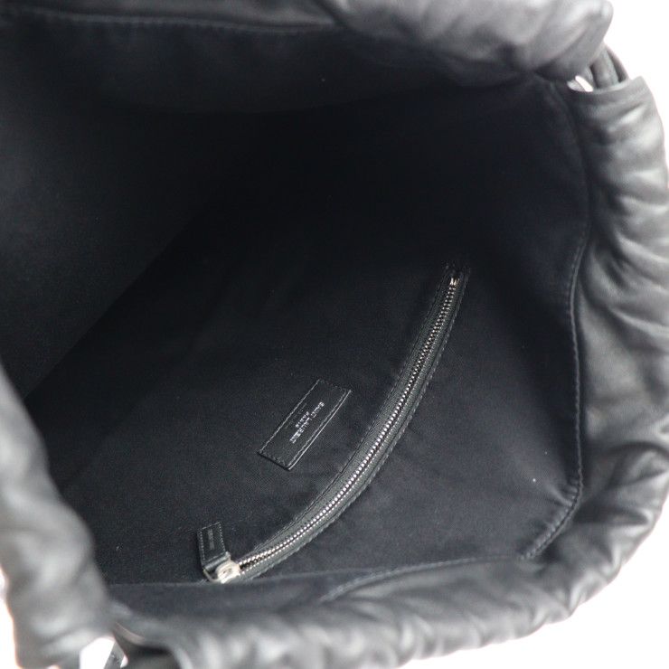 Saint Laurent Paris Backpack Daypack 553919 Hpq4e 1070 Canvas Lambskin Black